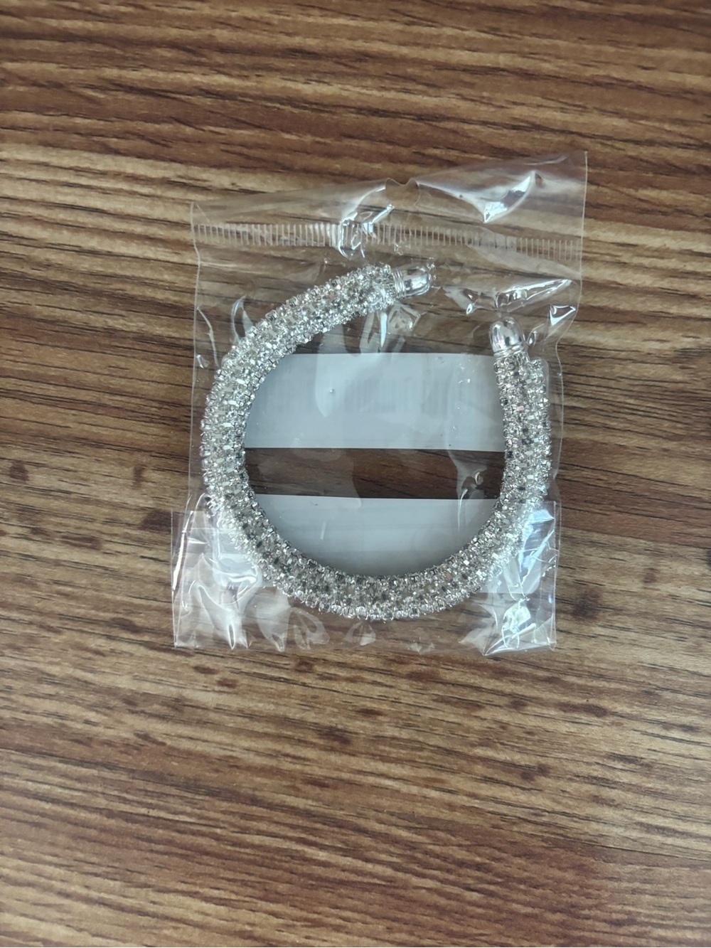 Sparkling Silver Rhinestone Hoop Earrings